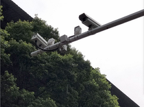 Highway speed capture of speeding cars photo radar 3 million pixels plant mining area