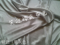 New background saaman wedding arrangement popular color fabric silver silver gray promotional glossy silk satin batch