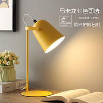 Nordic Creative Table Lamp Bedroom Ins Nets Red Teenage Girl Eyes Reading Desk Student Dormitory Plug-in Electric Bed Headlights
