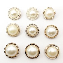 Pearl New High Premium Coat Clothes Small Fragrant Womens Shirt Coat Round Button Decoration Accessories
