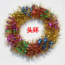 Childrens dance wristlet flower sports wreath floral headdress performance plate hair accessories Hairband head ring cheerleading hand flower
