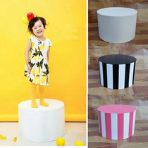  Childrens photography props Cylindrical stool shooting props Wooden pier studio creative photo cylinder birthday theme