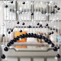 Door curtain Bead curtain Crystal partition Living room aisle New Chinese bathroom entrance half curtain Crystal curtain New household