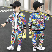 Boy Clothing Boy Suit Autumn Clothes Children Sports Handsome Boy Boy Spring Autumn Ocean Jacket Pants Tide Baby