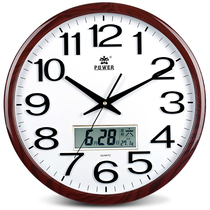 POWER overlord modern home Nordic living room creative large wall clock simple calendar clock silent quartz clock