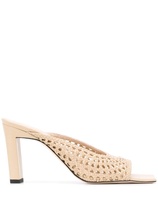 WANDLER 2021 beige leather open toe womens shoes