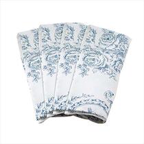 Indigo 20 x 28 SARO LIFESTYLE Indigo Toile Flor