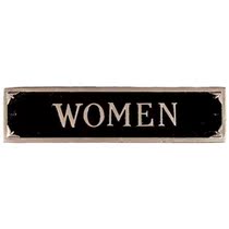 Montague Metal Products Women Restroom Plaque 11 5