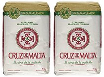 Pack Of 2 YERBA MATE CRUZ de MALTA 2 2lb 1 kilo