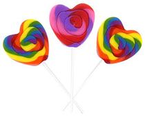 Squire Boone Teeny Swirled Heart Rainbow Cherry Loll