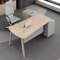 Simple modern office boss table 2 meters board-style executive desk combination of stylish Nordic Oak color furniture