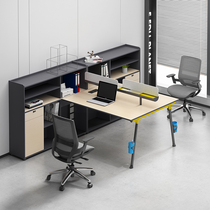 Simple modern staff Financial Table Clerk Office table and chair combination with screen double table office furniture