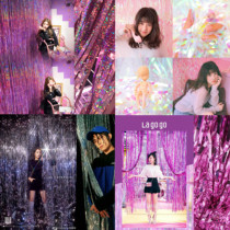 Rainbow laser tassel soft girl girl photo background cloth Party live net red room decoration photo props