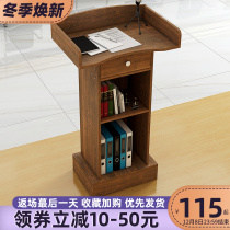 Multimedia podium table teacher classroom music podium platform lecterie podium speech platform company front desk