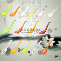 Hotel new color melamine long-handled short-handled tableware spoon with hook imitation porcelain plastic household spoon spoon spoon