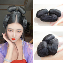 Fu Xiaofei full hair silk cute symmetrical hair bun girl lazy hair bag light soft ancient style Hanfu wig