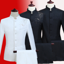 Adult Zhongshan costume costume stage suit mens chorus performance suit Chinese style male host dress suit