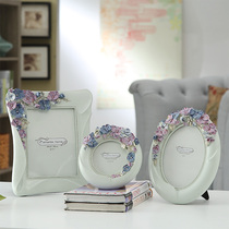 What a good European style pastoral Korean Princess House wedding wedding gift wedding photos Pansy resin 7 inch photo frame