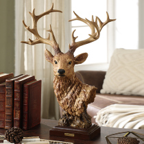 American wine cabinet Office lucky decoration crafts European-style deer head home TV cabinet living room decoration ornaments