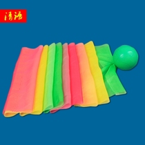 Soft ball silicone soft ball with grain Green red rainbow ribbon ball 6MM disassembly color yarn long silk