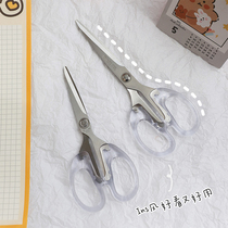ins wind transparent handle small scissors Student portable art stationery scissors Home office stainless steel scissors