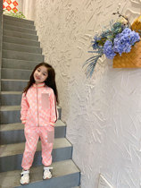Tide Children Long Sleeves Full Print Baseball Jacket 2022 Spring New Boys Women Bao Students Leisure Two Suits Foreign Air