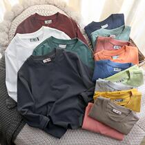 Japanese children long sleeve T-shirt boys cotton round neck white base shirt 2021 new middle school children spring and autumn coat T