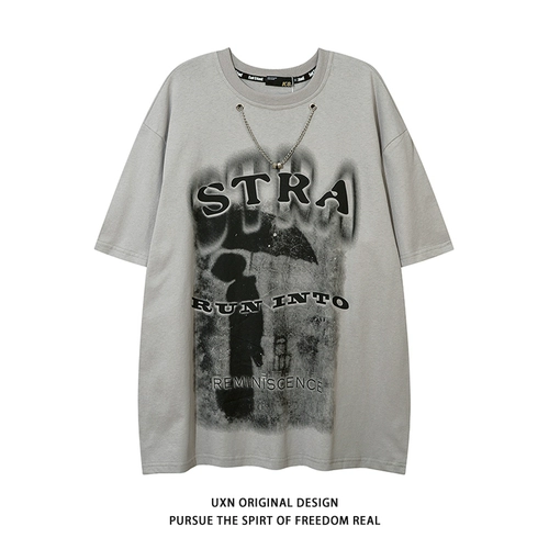 UxnStudio Original Tide Brand Retro Short Pomelo Diablo негабаритный