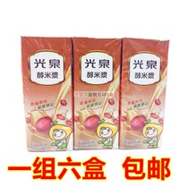 A set of six boxes of Taiwan imported Guangquan alcohol rice milk 200ml*6 boxes