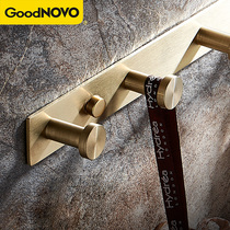 Golden clothes hook hook hook wall hanging toilet wall non-perforated Nordic bedroom 304 stainless steel towel adhesive hook
