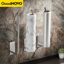 Kitchen paper towel rack Perforated cling film Wall-mounted rack Oil-absorbing paper towel towel storage shelf