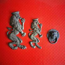 Iron gate accessories Daquan cast iron lion single-sided rural courtyard door double-door Chinese iron gate lion handle
