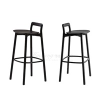 Nordic solid wood bar chair simple modern high stool new Chinese light luxury industrial wind Island chair designer bar stool
