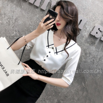 Womens shirt work suit suit female fashion can be sweet and salt suit professional stewardess beautician work clothes female summer