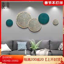 Jingquan new Chinese living room wall decoration sofa background wall decoration corridor porch wall three-dimensional wood carving wall decoration