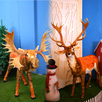 Christmas Large Christmas deer elk large hotel mall scene layout Bar door decoration supplies