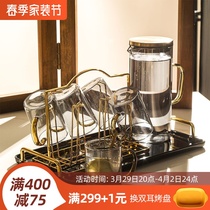 Cold Kettle Suit Cool Kettle Glass High Temperature Resistant Home Large Capacity High Boron Silicon Clear Glass Jug Light Lavish Kettle