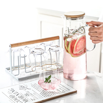 WUXIN glass cold kettle gilt gilt cup set home ins creative Nordic lemon juice jug pot