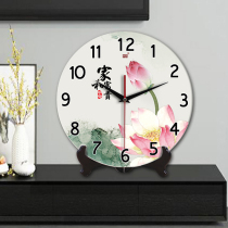 Chengqin new Chinese silent ceramic clock clock living room home ornaments hanging clock watch clock home personality desktop
