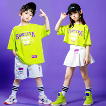 Boy Hip Hop Street Dance Suit Girl Jazz Dance Rehearsal for Primary School Students Group to perform the kindergarten class