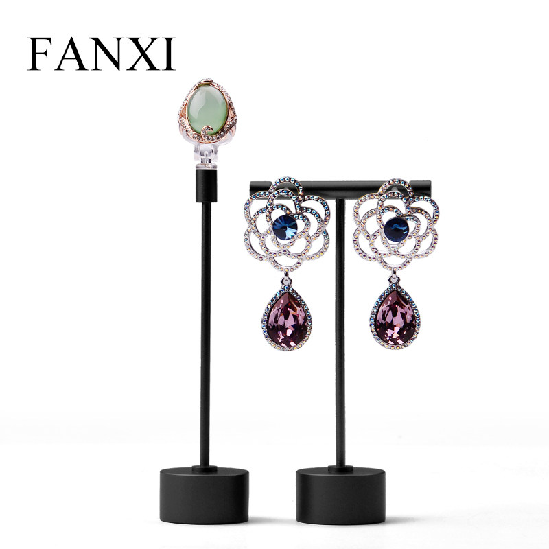 Vasey FANXI earring rack black metal ring jewelry display shop with window display JS01903