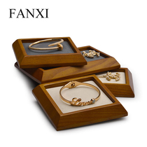 FANXI FANXI new jewelry tray solid wood ring earrings bracelet necklace storage plate jewelry display props