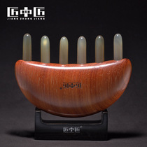 Craftsman in the craftsman horn massage comb for men and women scalp massage comb Large teeth thickened teeth Thick teeth Head meridian comb