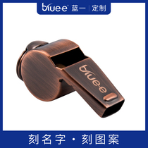 BLUEE bronze referee special whistle basketball pure copper metal sports coach big volume whistle custom 1103