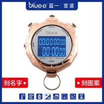 BLUEE Sports Timer Rose Gold Referee Exclusive Electronic Stopwatch Countdown Waterproof Luminous Fitness 0814
