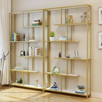Storage Wrought iron display bookshelf Floor partition shelf Living room multi-layer storage simple ornaments Entrance storage flower rack