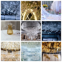 Wedding ceiling decoration pendant Mirror sequin curtain Acrylic water droplets Transparent bird air charm beads curtain beads