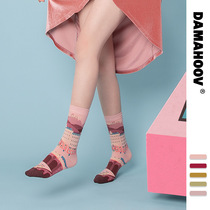 Budapest Grand Hotel series New cartoon illustration cute personality ins mens socks children in stockings 200 stitch