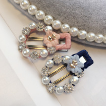 Pearl rhinestone hairclip Net red Korean version of side clip banghai clip hair accessories Korea East Gate duckbill clip
