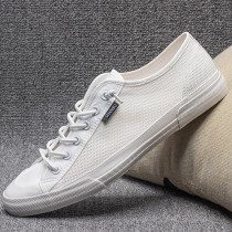 Men Shoes 2022 Summer New Tide Net Face Sails Shoes Cloth Shoes Casual Thin style Breathable Little White Shoes Nets Shoes Old Beijing Cloth Shoes